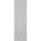 Ekena Millwork True Fit PVC Two Equal Panel Farmhouse Fixed Mount Shutters w/Z-Bar, Hailstorm Gray, 12W x 42H, PR TFP102FH12X042ST - alternate 2